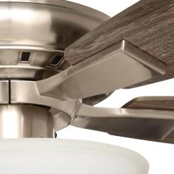 Hampton Bay Menage 52 in. Integrated LED Indoor Low Profile Brushed Nickel Ceiling Fan with Light Kit -Hampton Bay Shop brushed nickel hampton bay ceiling fans with lights 14600 1d 1000
