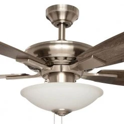 Hampton Bay Menage 52 in. Integrated LED Indoor Low Profile Brushed Nickel Ceiling Fan with Light Kit -Hampton Bay Shop brushed nickel hampton bay ceiling fans with lights 14600 a0 1000