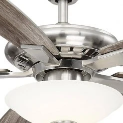 Hampton Bay Menage 56 in. Integrated LED Brushed Nickel Ceiling Fan with Light and Remote Control Works with Google and Alexa -Hampton Bay Shop brushed nickel hampton bay ceiling fans with lights 14660w 40 1000