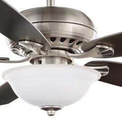 Hampton Bay Southwind II 52 in. Indoor LED Brushed Nickel Ceiling Fan with Light Kit, Reversible Blades and Remote Control -Hampton Bay Shop brushed nickel hampton bay ceiling fans with lights 50279 44 1000
