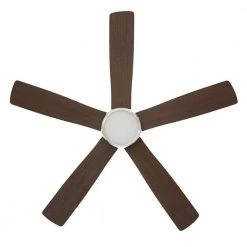 Hampton Bay Fanelee 54 in. White Color Changing Integrated LED Brushed Nickel Smart Hubspace Ceiling Fan with Light Kit and Remote -Hampton Bay Shop brushed nickel hampton bay ceiling fans with lights 52133 1d 1000