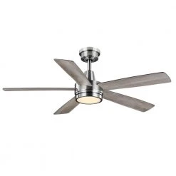 Hampton Bay Fanelee 54 in. White Color Changing Integrated LED Brushed Nickel Smart Hubspace Ceiling Fan with Light Kit and Remote -Hampton Bay Shop brushed nickel hampton bay ceiling fans with lights 52133 66 1000