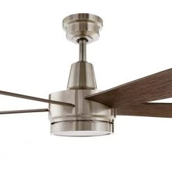 Hampton Bay Fanelee 54 in. White Color Changing Integrated LED Brushed Nickel Smart Hubspace Ceiling Fan with Light Kit and Remote -Hampton Bay Shop brushed nickel hampton bay ceiling fans with lights 52133 a0 1000
