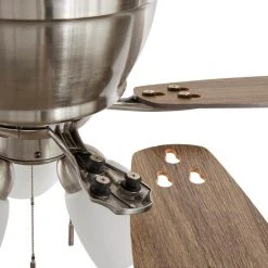 Hampton Bay Sidlow 52 in. Indoor LED Brushed Nickel Hugger Dry Rated Ceiling Fan with 5 QuickInstall Reversible Blades and Light Kit 16 Hampton Bay Sidlow 52 in. Indoor LED Brushed Nickel Hugger Dry Rated Ceiling Fan with 5 QuickInstall Reversible Blades and Light Kit -Hampton Bay Shop brushed nickel hampton bay ceiling fans with lights 52151 40 1000