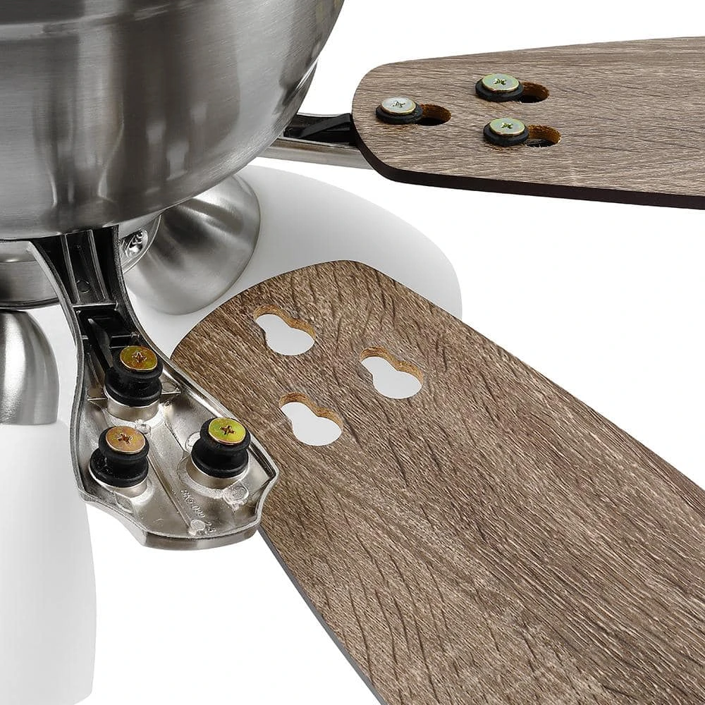 Hampton Bay Sidlow 52 in. Indoor LED Brushed Nickel Hugger Dry Rated Ceiling Fan with 5 QuickInstall Reversible Blades and Light Kit 11 Hampton Bay Sidlow 52 in. Indoor LED Brushed Nickel Hugger Dry Rated Ceiling Fan with 5 QuickInstall Reversible Blades and Light Kit - Image 11