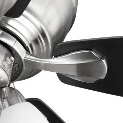 Hampton Bay Sidlow 52 in. Indoor LED Brushed Nickel Hugger Dry Rated Ceiling Fan with 5 QuickInstall Reversible Blades and Light Kit 19 Hampton Bay Sidlow 52 in. Indoor LED Brushed Nickel Hugger Dry Rated Ceiling Fan with 5 QuickInstall Reversible Blades and Light Kit -Hampton Bay Shop brushed nickel hampton bay ceiling fans with lights 52151 66 1000