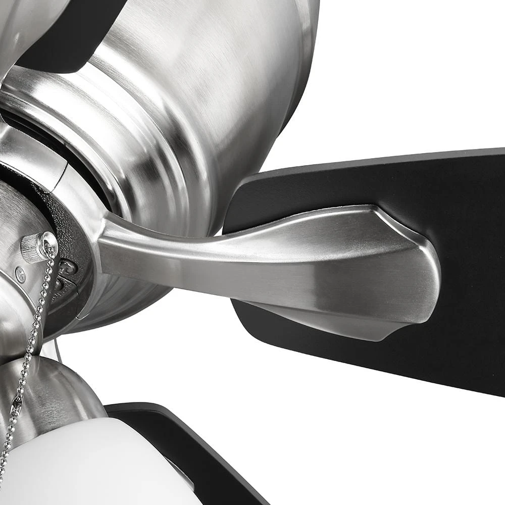 Hampton Bay Sidlow 52 in. Indoor LED Brushed Nickel Hugger Dry Rated Ceiling Fan with 5 QuickInstall Reversible Blades and Light Kit 6 Hampton Bay Sidlow 52 in. Indoor LED Brushed Nickel Hugger Dry Rated Ceiling Fan with 5 QuickInstall Reversible Blades and Light Kit - Image 6