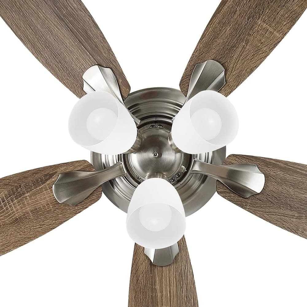 Hampton Bay Sidlow 52 in. Indoor LED Brushed Nickel Hugger Dry Rated Ceiling Fan with 5 QuickInstall Reversible Blades and Light Kit 13 Hampton Bay Sidlow 52 in. Indoor LED Brushed Nickel Hugger Dry Rated Ceiling Fan with 5 QuickInstall Reversible Blades and Light Kit - Image 13