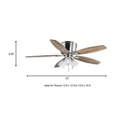 Hampton Bay Sidlow 52 in. Indoor LED Brushed Nickel Hugger Dry Rated Ceiling Fan with 5 QuickInstall Reversible Blades and Light Kit 17 Hampton Bay Sidlow 52 in. Indoor LED Brushed Nickel Hugger Dry Rated Ceiling Fan with 5 QuickInstall Reversible Blades and Light Kit -Hampton Bay Shop brushed nickel hampton bay ceiling fans with lights 52151 a0 1000