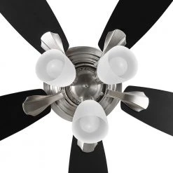 Hampton Bay Sidlow 52 in. Indoor LED Brushed Nickel Hugger Dry Rated Ceiling Fan with 5 QuickInstall Reversible Blades and Light Kit 25 Hampton Bay Sidlow 52 in. Indoor LED Brushed Nickel Hugger Dry Rated Ceiling Fan with 5 QuickInstall Reversible Blades and Light Kit -Hampton Bay Shop brushed nickel hampton bay ceiling fans with lights 52151 fa 1000