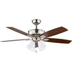 Hampton Bay Devron 52 in. LED Indoor Brushed Nickel Ceiling Fan with Light Kit -Hampton Bay Shop brushed nickel hampton bay ceiling fans with lights 57233 66 1000