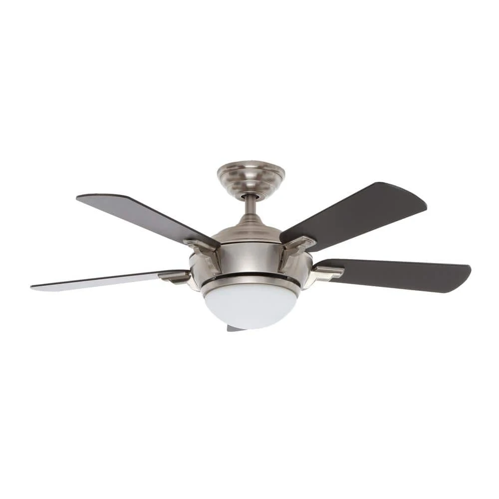 Hampton Bay Midili 44 in. Indoor LED Brushed Nickel Dry Rated Ceiling Fan with 5 Reversible Blades, Light Kit and Remote Control 6 Hampton Bay Midili 44 in. Indoor LED Brushed Nickel Dry Rated Ceiling Fan with 5 Reversible Blades, Light Kit and Remote Control - Image 6