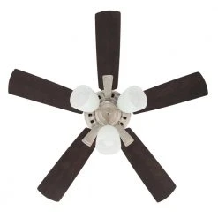 Hampton Bay Vaurgas 44 in. LED Indoor Brushed Nickel Ceiling Fan with Light Kit -Hampton Bay Shop brushed nickel hampton bay ceiling fans with lights 68144 31 1000