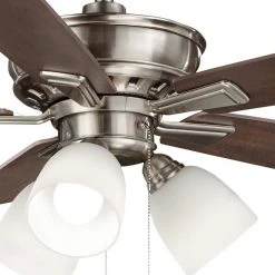 Hampton Bay Vaurgas 44 in. LED Indoor Brushed Nickel Ceiling Fan with Light Kit -Hampton Bay Shop brushed nickel hampton bay ceiling fans with lights 68144 40 1000