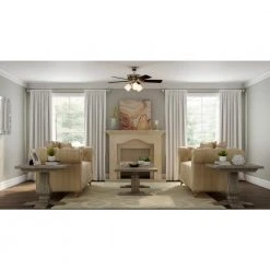 Hampton Bay Vaurgas 44 in. LED Indoor Brushed Nickel Ceiling Fan with Light Kit -Hampton Bay Shop brushed nickel hampton bay ceiling fans with lights 68144 c3 1000