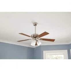 Hampton Bay Shop -Hampton Bay Shop brushed nickel hampton bay ceiling fans with lights al958b bn hs e1 1000