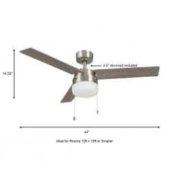 Hampton Bay Montgomery II 44 in. Indoor Brushed Nickel Ceiling Fan with Light Kit -Hampton Bay Shop brushed nickel hampton bay ceiling fans with lights rdb9144 bn 77 1000