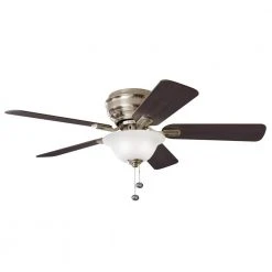 Hampton Bay Hawkins II 44 in. LED Brushed Nickel Ceiling Fan with Light -Hampton Bay Shop brushed nickel hampton bay ceiling fans with lights yg204c bn c3 1000
