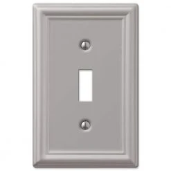 Hampton Bay Ascher 1 Gang Toggle and 1 Gang Duplex Steel Wall Plate Combo Pack - Brushed Nickel -Hampton Bay Shop brushed nickel hampton bay combination wall plates 149tbnhb dbnhb 4f 1000