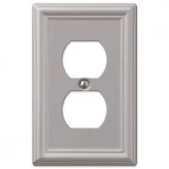 Hampton Bay Ascher 2 Gang Toggle and 1 Gang Duplex Steel Wall Plate Combo Pack - Brushed Nickel -Hampton Bay Shop brushed nickel hampton bay combination wall plates 149ttbnhb dbnhb 1f 1000