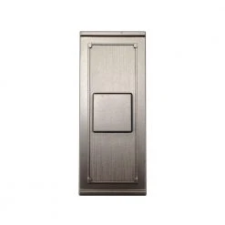 Hampton Bay Wireless Battery Operated Doorbell Push Button, Brushed Nickel