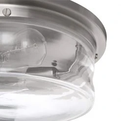 Hampton Bay Silveroak 13 in. 2-Light Brushed Nickel Flush Mount -Hampton Bay Shop brushed nickel hampton bay flush mount lights 23980 a0 1000