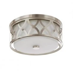 Hampton Bay Montrose 14 in. 3-Light Brushed Nickel Flush Mount -Hampton Bay Shop brushed nickel hampton bay flush mount lights 23986 c3 1000
