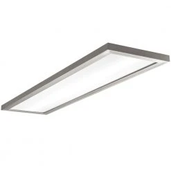 Hampton Bay 48 in. x 12 in. Low Profile Selectable LED Flush Mount Ceiling Flat Panel Brushed Nickel Rectangle 4000 Lumens Dimmable -Hampton Bay Shop brushed nickel hampton bay flush mount lights 54325111 40 1000