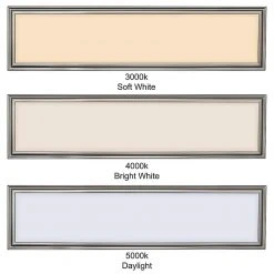 Hampton Bay 48 in. x 12 in. Low Profile Selectable LED Flush Mount Ceiling Flat Panel Brushed Nickel Rectangle 4000 Lumens Dimmable -Hampton Bay Shop brushed nickel hampton bay flush mount lights 54325111 c3 1000