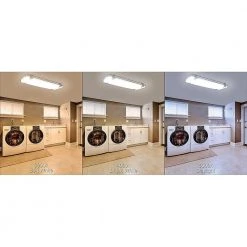 Hampton Bay Mission Industrial 48 in. x 15 in. Brushed Nickel Selectable LED Flush Mount Light High Output 5500 Lumens Dimmable -Hampton Bay Shop brushed nickel hampton bay flush mount lights 54448291 c3 1000