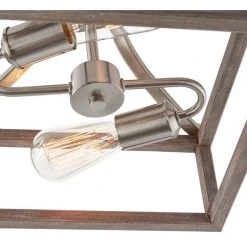 Hampton Bay Boswell Quarter 12-1/2 in. 2-Light Brushed Nickel Farmhouse Semi-Flush Mount with Painted Weathered Gray Wood Accents 15 Hampton Bay Boswell Quarter 12-1/2 in. 2-Light Brushed Nickel Farmhouse Semi-Flush Mount with Painted Weathered Gray Wood Accents -Hampton Bay Shop brushed nickel hampton bay flush mount lights 8018hdcbndi 76 1000