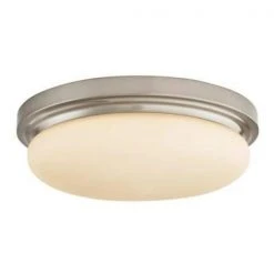 Hampton Bay Chilton 15 in. 170-Watt Equivalent Brushed Nickel Selectable Integrated LED Flush Mount with Glass Shade 12 Hampton Bay Chilton 15 in. 170-Watt Equivalent Brushed Nickel Selectable Integrated LED Flush Mount with Glass Shade -Hampton Bay Shop brushed nickel hampton bay flush mount lights cg1aa026fr1d25 4f 1000