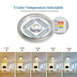 Hampton Bay Chilton 15 in. 170-Watt Equivalent Brushed Nickel Selectable Integrated LED Flush Mount with Glass Shade 10 Hampton Bay Chilton 15 in. 170-Watt Equivalent Brushed Nickel Selectable Integrated LED Flush Mount with Glass Shade -Hampton Bay Shop brushed nickel hampton bay flush mount lights cg1aa026fr1d25 66 1000