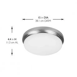 Hampton Bay Chilton 15 in. 170-Watt Equivalent Brushed Nickel Selectable Integrated LED Flush Mount with Glass Shade 11 Hampton Bay Chilton 15 in. 170-Watt Equivalent Brushed Nickel Selectable Integrated LED Flush Mount with Glass Shade -Hampton Bay Shop brushed nickel hampton bay flush mount lights cg1aa026fr1d25 c3 1000