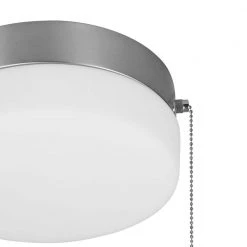 Hampton Bay Hanafin 9 in. 100-Watt Equivalent Brushed Nickel Selectable Integrated LED Flush Mount with Glass Shade and Pull Chain -Hampton Bay Shop brushed nickel hampton bay flush mount lights cg3aa015cr1d30 40 1000