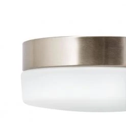 Hampton Bay Hanafin 9 in. 100-Watt Equivalent Brushed Nickel Selectable Integrated LED Flush Mount with Glass Shade and Pull Chain -Hampton Bay Shop brushed nickel hampton bay flush mount lights cg3aa015cr1d30 a0 1000