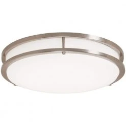 Hampton Bay 16 in. 1-Light Brushed Nickel Dimmable LED Flush Mount 13 Hampton Bay 16 in. 1-Light Brushed Nickel Dimmable LED Flush Mount -Hampton Bay Shop brushed nickel hampton bay flush mount lights dc016ledc 40 1000