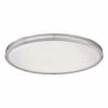 Hampton Bay 32 in. Oval 1-Light Brushed Nickel Dimmable LED Flush Mount