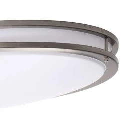 Hampton Bay 32 in. Oval 1-Light Brushed Nickel Dimmable LED Flush Mount 17 Hampton Bay 32 in. Oval 1-Light Brushed Nickel Dimmable LED Flush Mount -Hampton Bay Shop brushed nickel hampton bay flush mount lights dc032ledc 66 1000