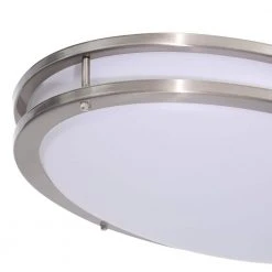 Hampton Bay 32 in. Oval 1-Light Brushed Nickel Dimmable LED Flush Mount 18 Hampton Bay 32 in. Oval 1-Light Brushed Nickel Dimmable LED Flush Mount -Hampton Bay Shop brushed nickel hampton bay flush mount lights dc032ledc 77 1000