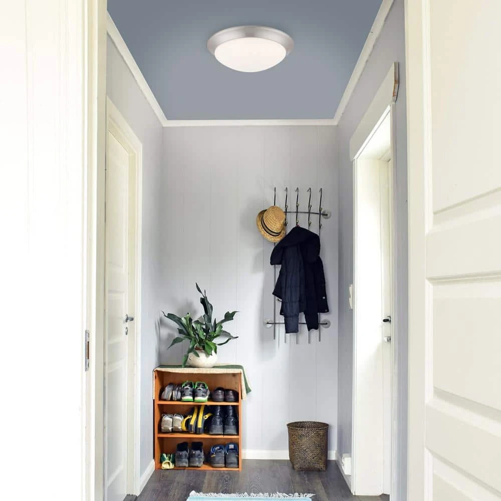 Hampton Bay Stetson 11 in. 1-Light Brushed Nickel Selectable CCT LED Ceiling Light Flush Mount 7 Hampton Bay Stetson 11 in. 1-Light Brushed Nickel Selectable CCT LED Ceiling Light Flush Mount - Image 7