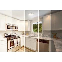 Hampton Bay Stetson 11 in. 1-Light Brushed Nickel Selectable CCT LED Ceiling Light Flush Mount 10 Hampton Bay Stetson 11 in. 1-Light Brushed Nickel Selectable CCT LED Ceiling Light Flush Mount -Hampton Bay Shop brushed nickel hampton bay flush mount lights hb1022c 5cct 35 40 1000