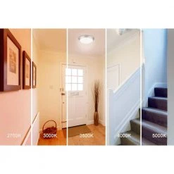 Hampton Bay Stetson 11 in. 1-Light Brushed Nickel Selectable CCT LED Ceiling Light Flush Mount 13 Hampton Bay Stetson 11 in. 1-Light Brushed Nickel Selectable CCT LED Ceiling Light Flush Mount -Hampton Bay Shop brushed nickel hampton bay flush mount lights hb1022c 5cct 35 4f 1000