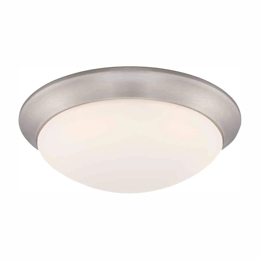 Hampton Bay Stetson 11 in. 1-Light Brushed Nickel Selectable CCT LED Ceiling Light Flush Mount 1 Hampton Bay Stetson 11 in. 1-Light Brushed Nickel Selectable CCT LED Ceiling Light Flush Mount