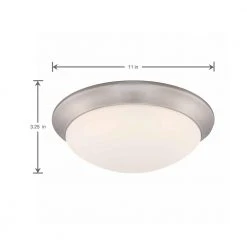 Hampton Bay Stetson 11 in. 1-Light Brushed Nickel Selectable CCT LED Ceiling Light Flush Mount 12 Hampton Bay Stetson 11 in. 1-Light Brushed Nickel Selectable CCT LED Ceiling Light Flush Mount -Hampton Bay Shop brushed nickel hampton bay flush mount lights hb1022c 5cct 35 66 1000