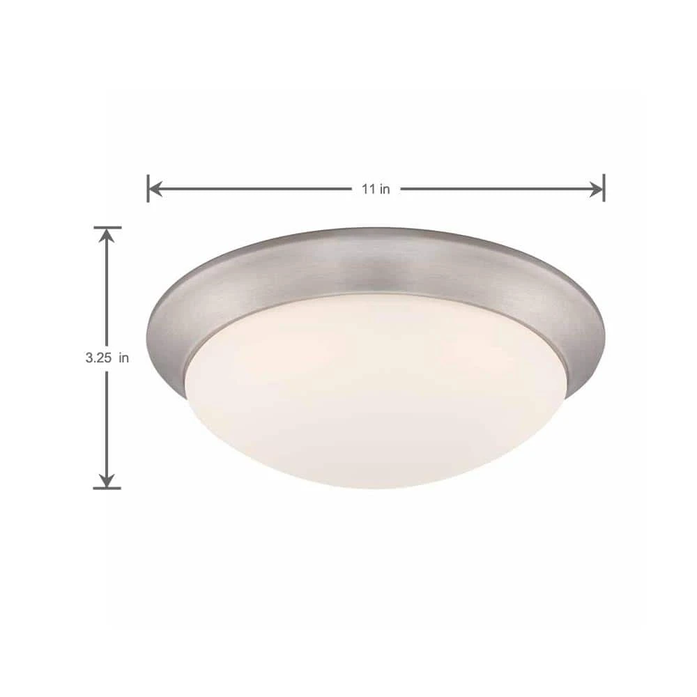 Hampton Bay Stetson 11 in. 1-Light Brushed Nickel Selectable CCT LED Ceiling Light Flush Mount 5 Hampton Bay Stetson 11 in. 1-Light Brushed Nickel Selectable CCT LED Ceiling Light Flush Mount - Image 5