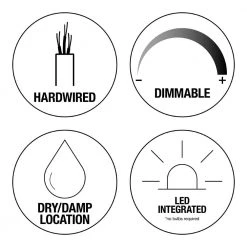 Hampton Bay Flaxmere 12 in. Brushed Nickel Dimmable LED Flush Mount Ceiling Light with Frosted White Glass Shade -Hampton Bay Shop brushed nickel hampton bay flush mount lights hb1023c 35 40 1000