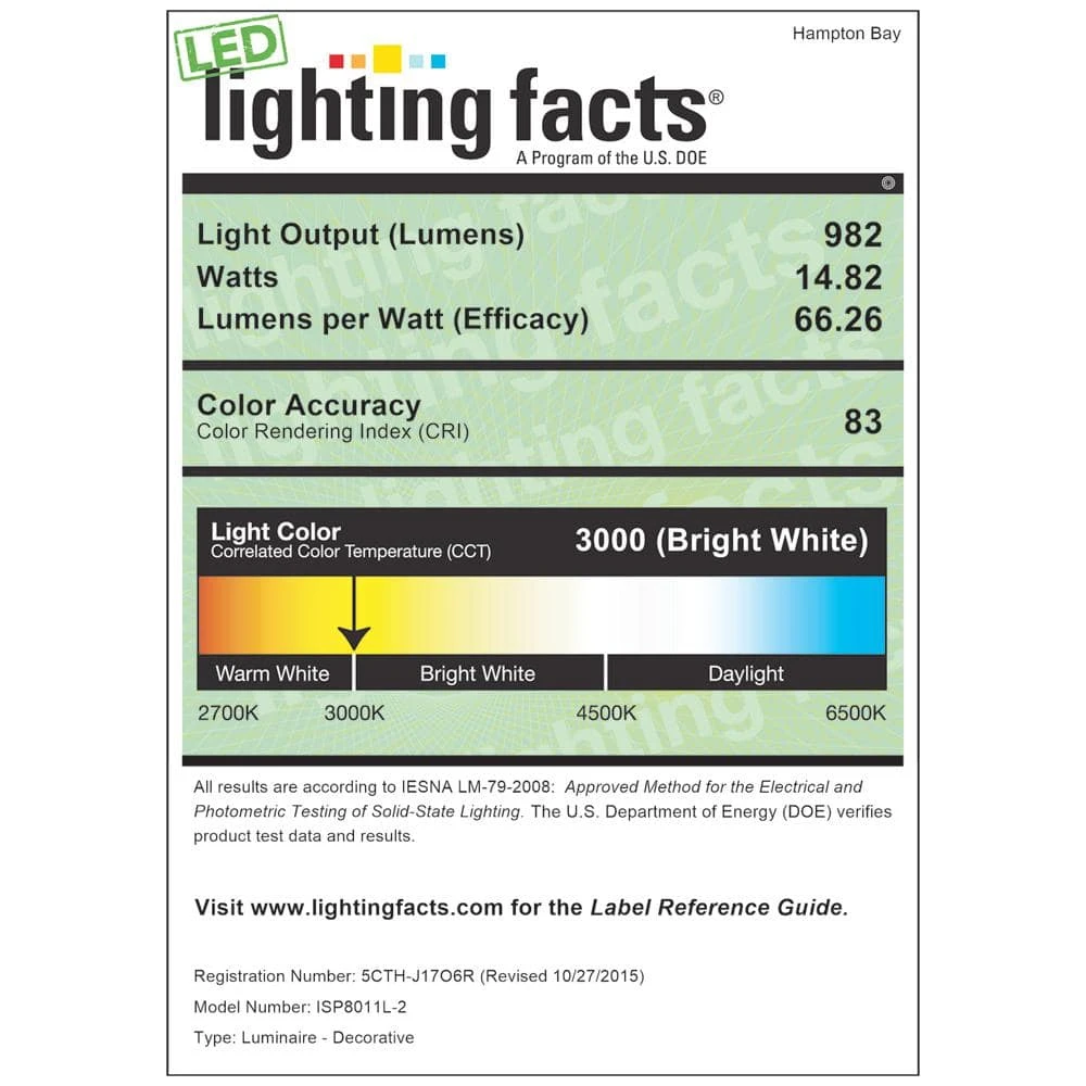 Hampton Bay 8 in. 60-Watt Equivalent Brushed Nickel Integrated LED Drum Flush Mount with Pull Chain and Glass Shade 7 Hampton Bay 8 in. 60-Watt Equivalent Brushed Nickel Integrated LED Drum Flush Mount with Pull Chain and Glass Shade - Image 7