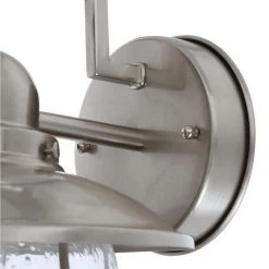 Hampton Bay 1-Light Brushed Nickel Outdoor Cottage Wall Lantern Sconce 12 Hampton Bay 1-Light Brushed Nickel Outdoor Cottage Wall Lantern Sconce -Hampton Bay Shop brushed nickel hampton bay outdoor sconces boa1691h bn 1d 1000