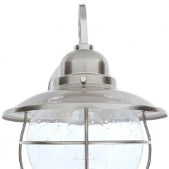 Hampton Bay 1-Light Brushed Nickel Outdoor Cottage Wall Lantern Sconce 11 Hampton Bay 1-Light Brushed Nickel Outdoor Cottage Wall Lantern Sconce -Hampton Bay Shop brushed nickel hampton bay outdoor sconces boa1691h bn a0 1000